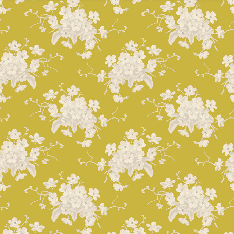 Tilda Sunday Brunch White Flower Yellow