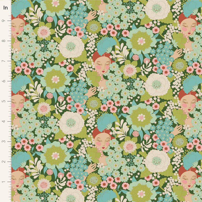 Tilda Wallflower Green