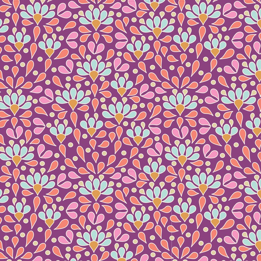 Tilda Cotton Beach Sea Anemone Lilac