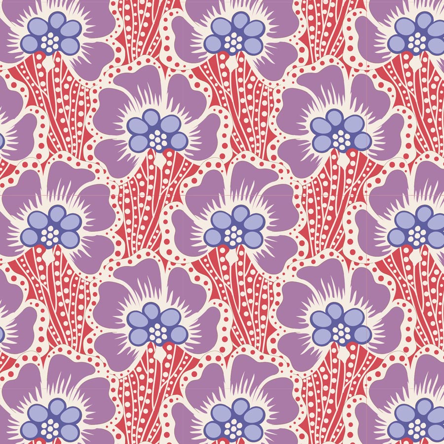 Tilda Cotton Beach Ocean Flower Coral