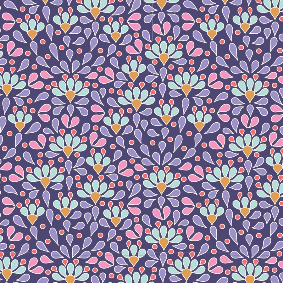 Tilda Cotton Beach Sea Anemone Blue
