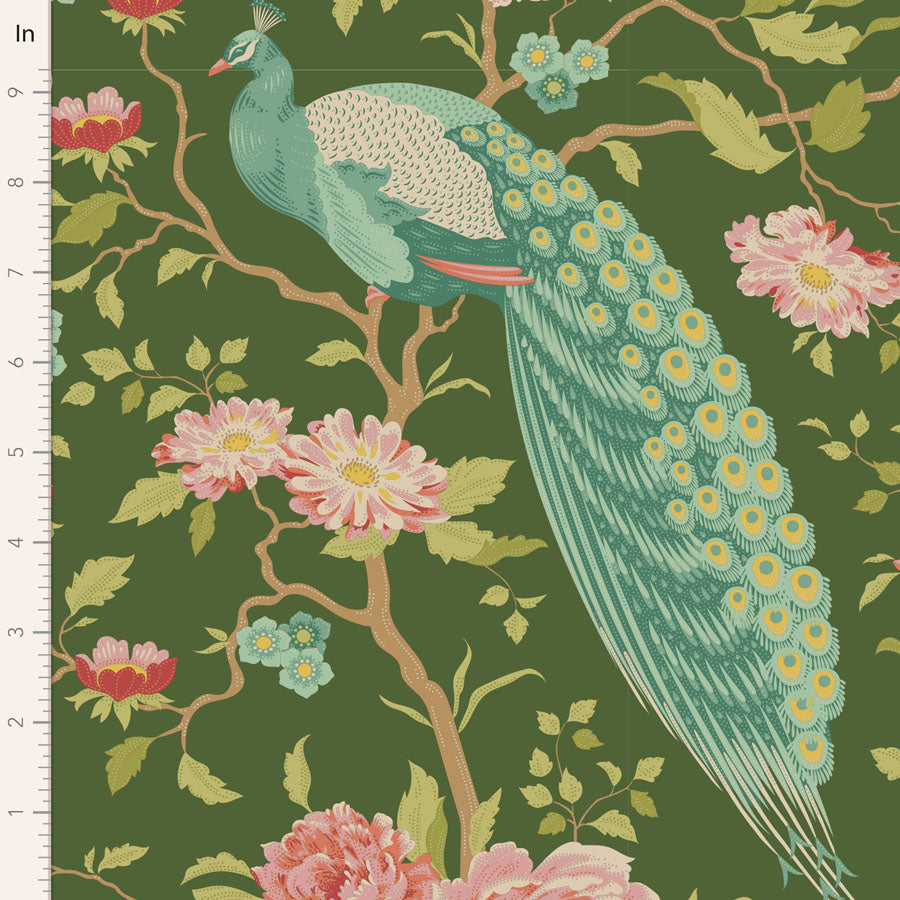 Tilda Chic Escape Peacock Tree Green