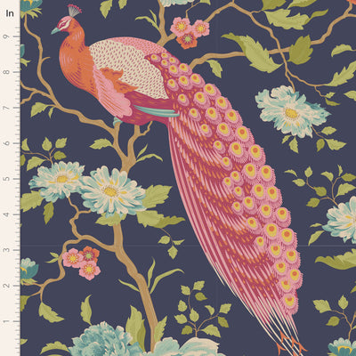 Tilda Chic Escape Peacock Tree Navy Blue