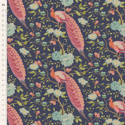 Tilda Chic Escape Peacock Tree Navy Blue