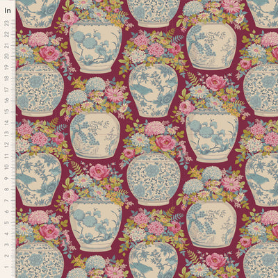 Tilda Chic Escape Flowervase Maroon