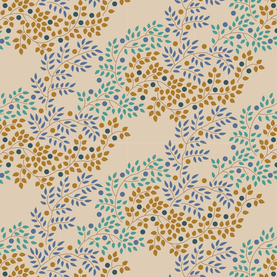 Tilda Hometown Berrytangle Blue