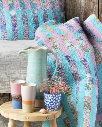 Tilda Cotton Beach Coral Reef Quilt Kit Teal