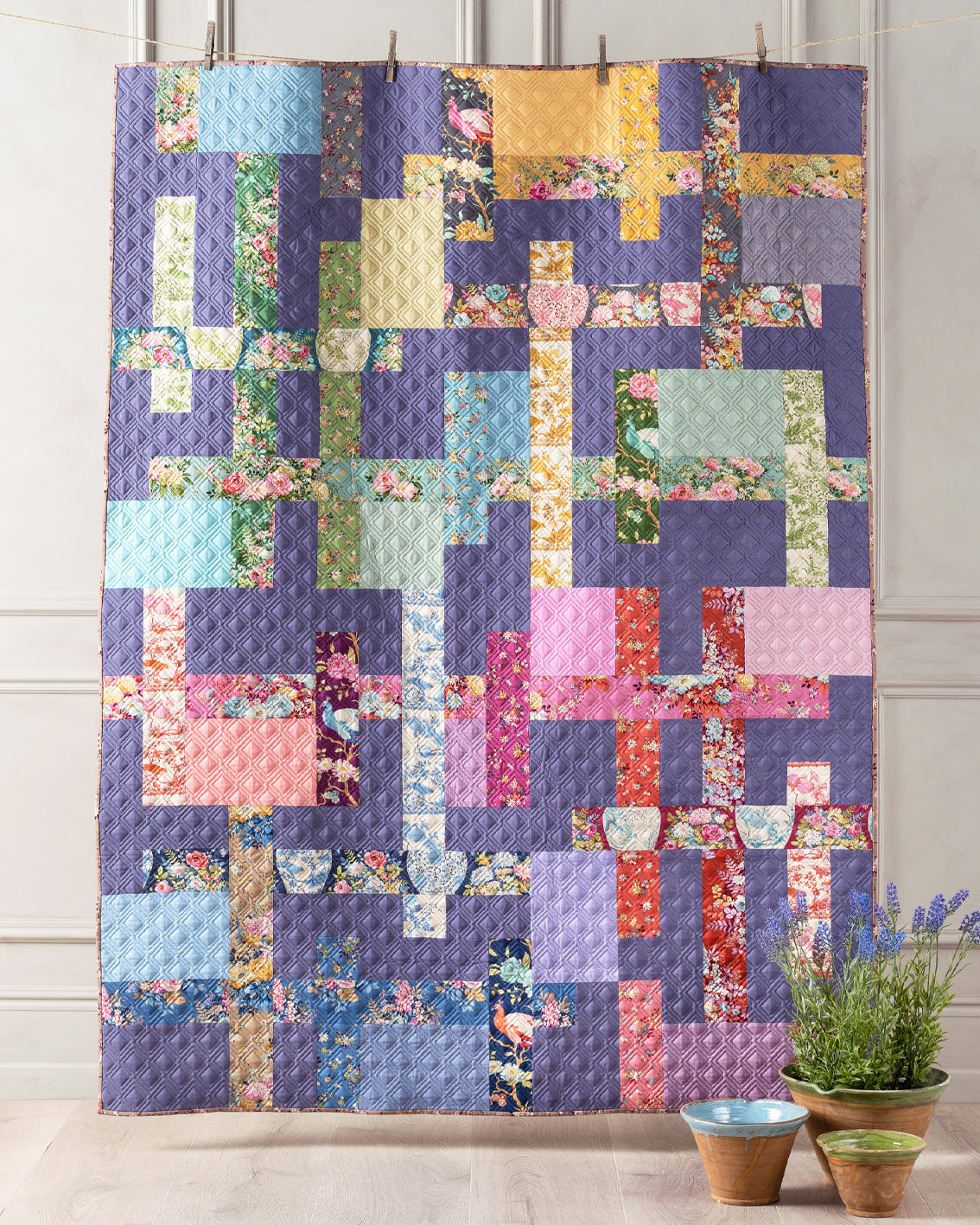 Tilda Chic Escape Flea Market Quilt Kit Aubergine