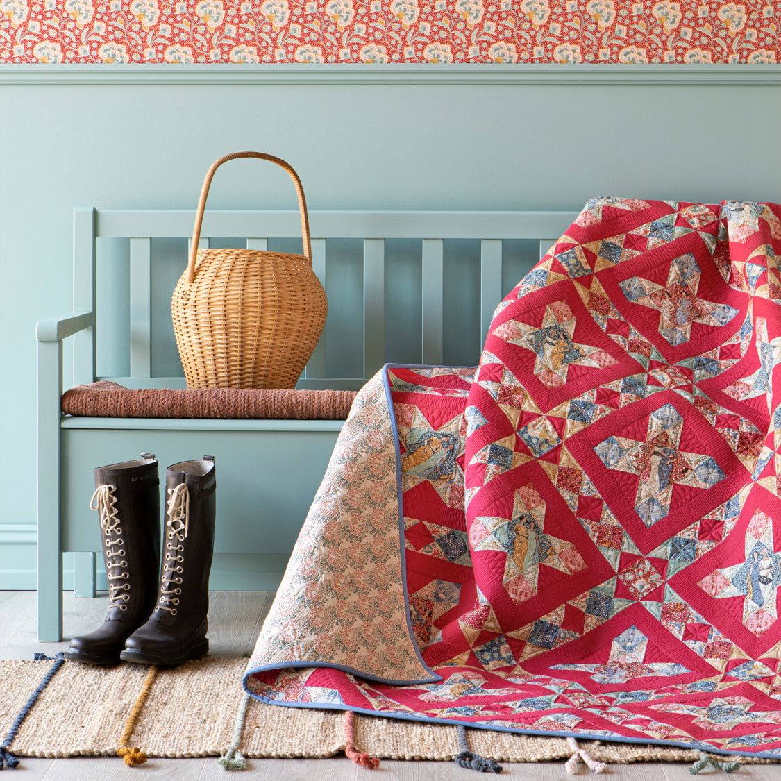 Tilda Hometown Homestar Quilt Kit Country Road
